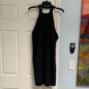 Zara Nwt Elegant Black Halter Dress